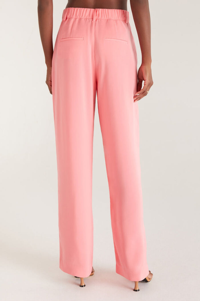 Z Supply Lucy Twill Pant - Sunkist Coral