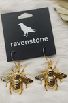 Ravenstone Bumblebee Earrings - Gold