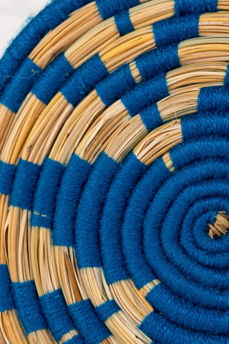 Verve Culture Moroccan Woven Trivet - Blue