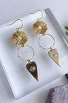 Hannah Earrings - Brass Heart
