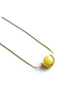 Ker-ij Jewelry Eclipse Necklace on Chain - Olive Jade