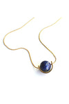 Ker-ij Jewelry Eclipse Necklace on Chain - Lapis Lazuli