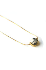 Ker-ij Jewelry Eclipse Necklace on Chain - Dalmation Jasper