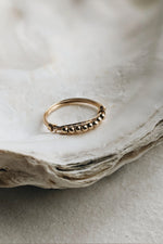 Dainty Gold Beaded Ring