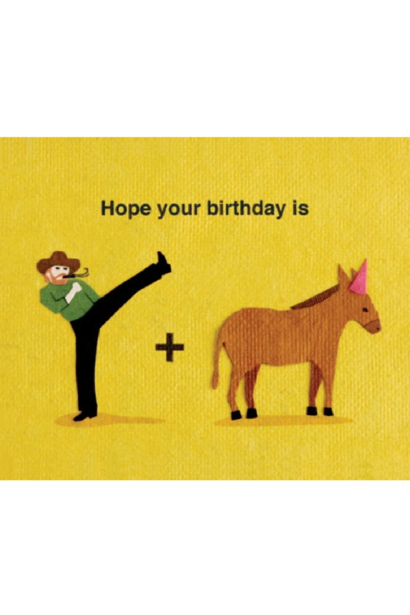 Good Paper Stationary-  Kick Donkey Birthday