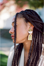 Le Chic Miami Rainbow Arch Earrings