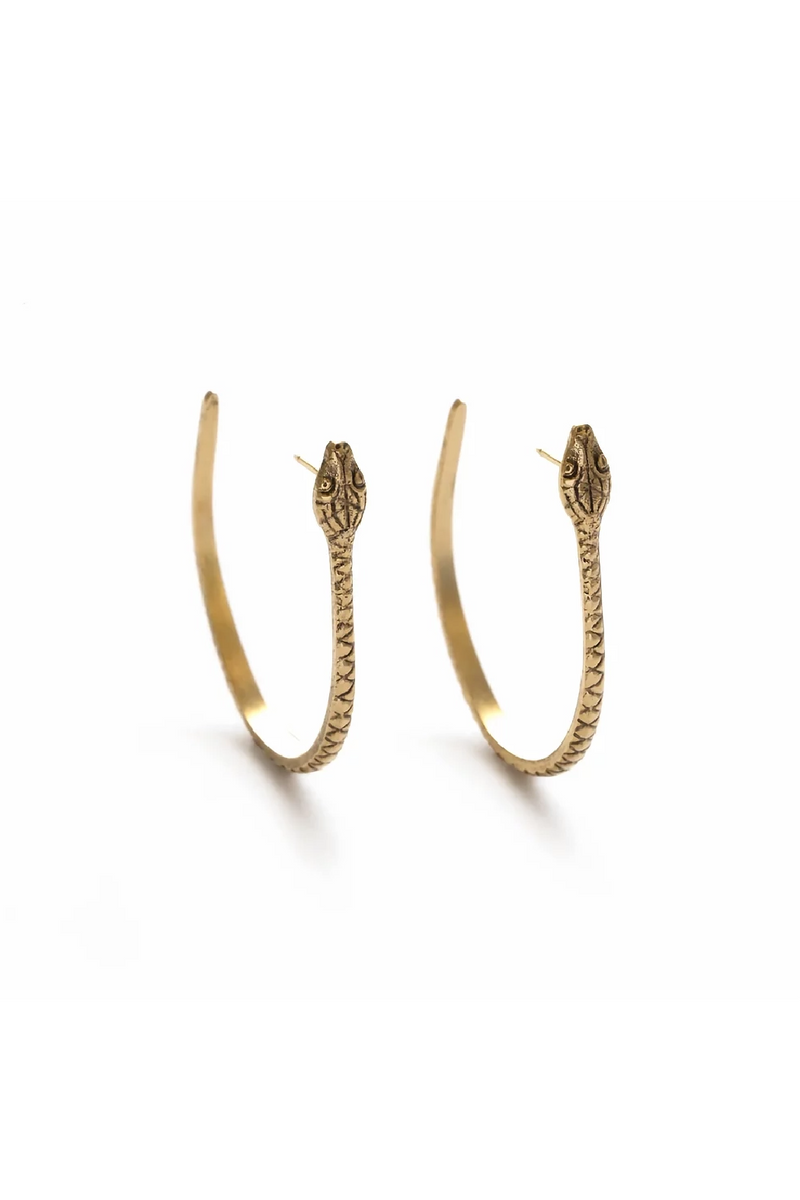 Mind's Eye Design Ophidian Hoops - Gold