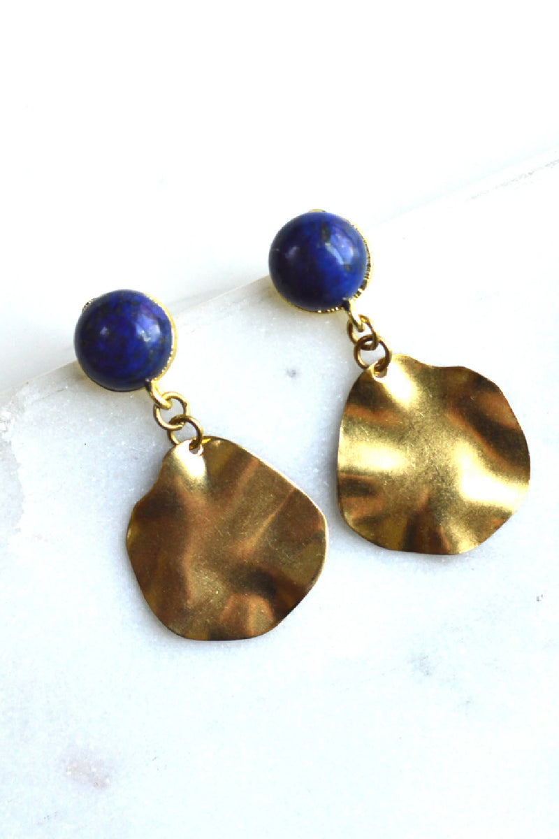 Ker-ij Jewelry Mae Gemstone Earrings - Lapis Lazuli