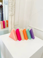 Maple + Love Colorful Geometric Shapes Candles - Triangle Blush