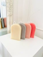 Maple + Love Colorful Geometric Shapes Candles - Tall Arch Coral