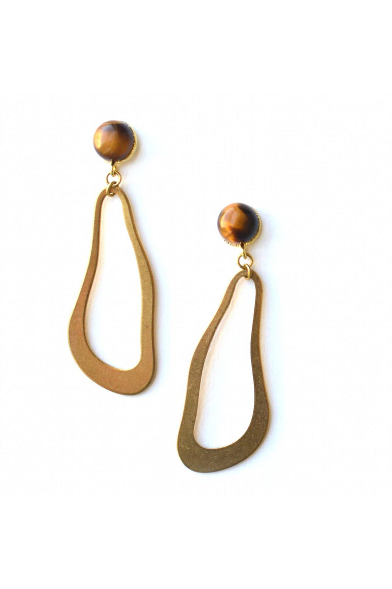 Ker-ij Jewelry Margo Earrings - Tigers Eye