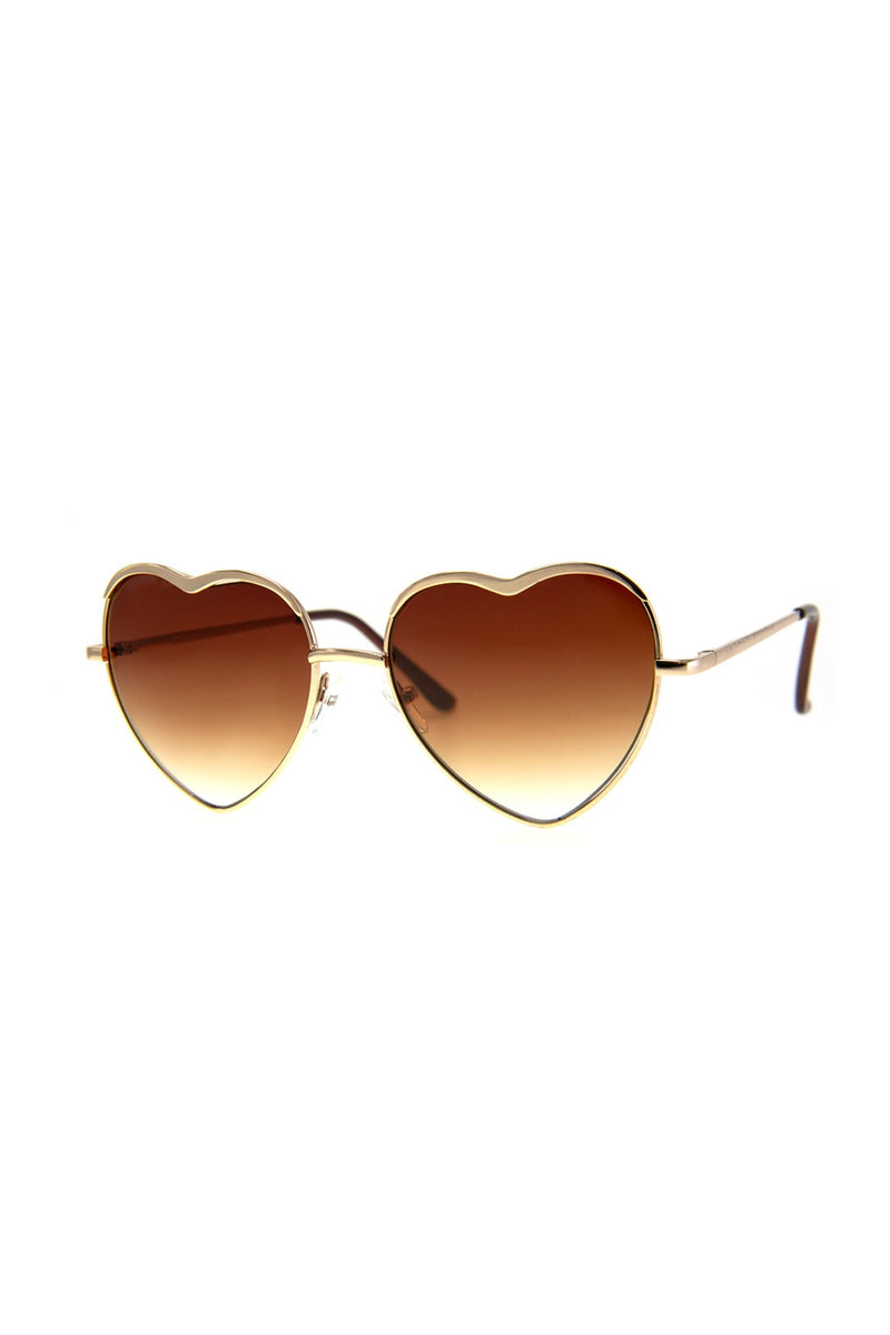 Heart of Glass Sunnies - Gold