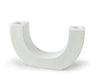 Paddywax U Shape Ceramic Taper Holder - White