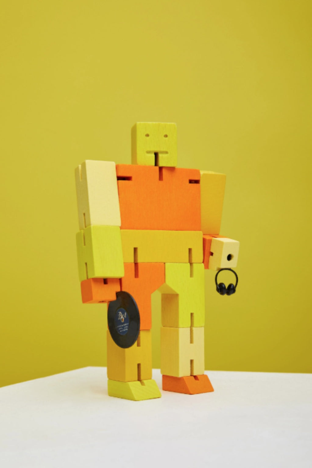 Areaware Cubebot Capsule Collection Micro - Yellow Multi – Queen of Hearts  and Modern Love